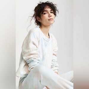 Spiritual Gangster Matya Swing Light Pink Tie Dye Oversized Cotton Sweatshirt